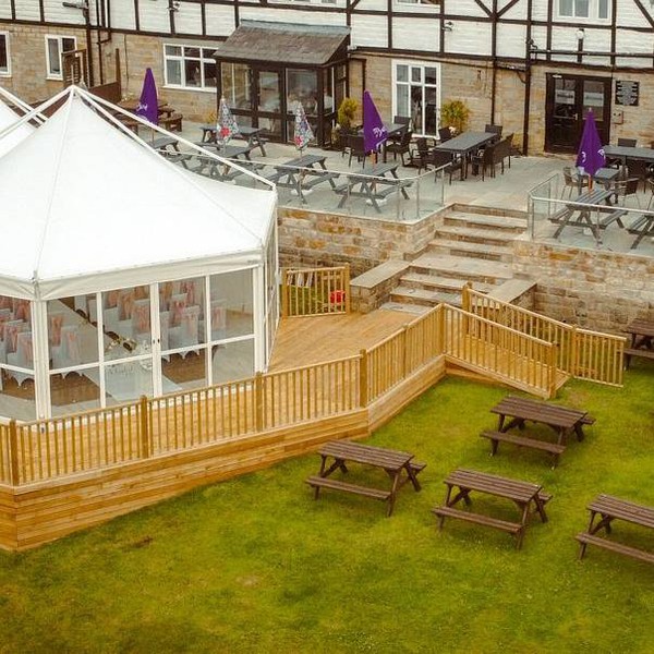 Pagoda marquee wedding venue