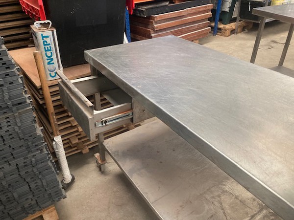 Commercial stainless steel prep table