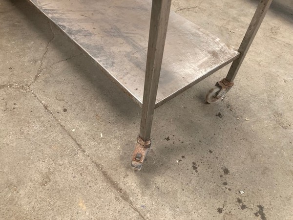 Prep table on wheels