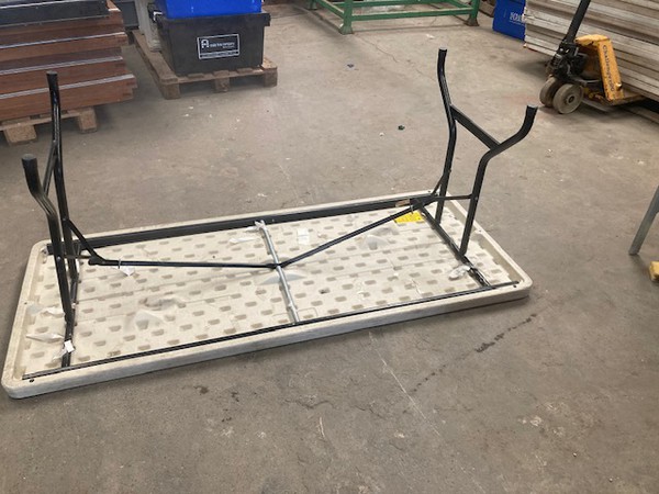 Second hand trestle table with folding legs
