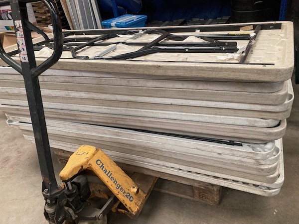 Used plastic trestle tables
