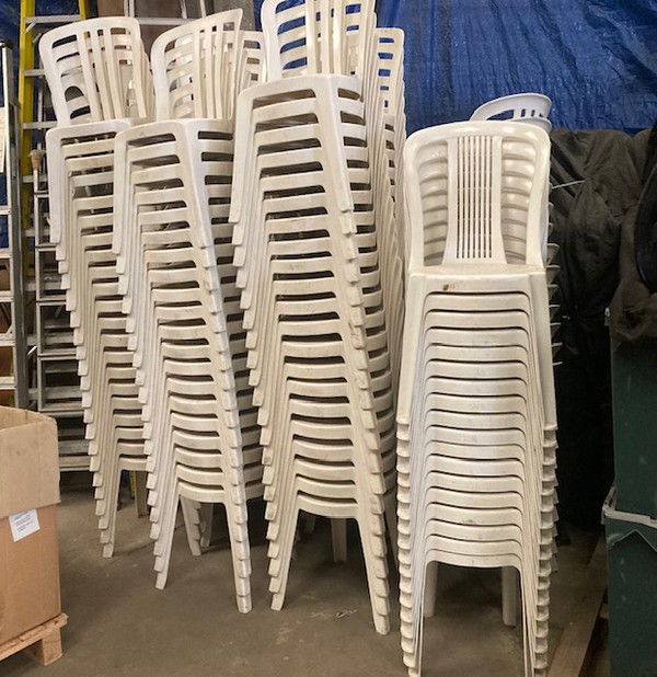 Plastic bistro chairs for sale