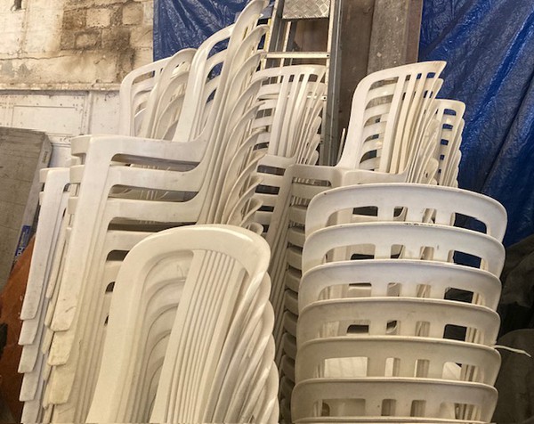 Plastic stacking chairs