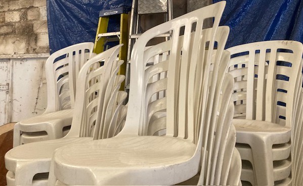 Used plastic stacking chairs