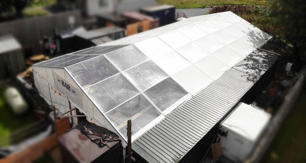 Used white frame marquee 12m x 24m - 3 bays