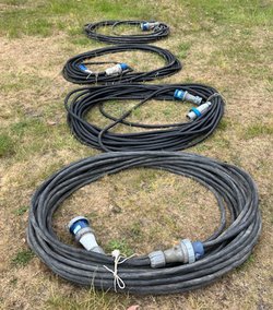 63Amp Rubber 16mm Leads