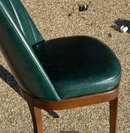 Green Leather Dining Chairs