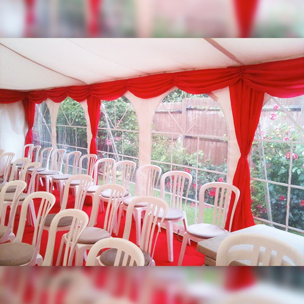 White bistro chairs