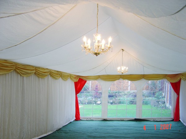Marquee with lining