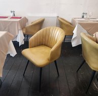 Real Leather Tub Dining Chairs