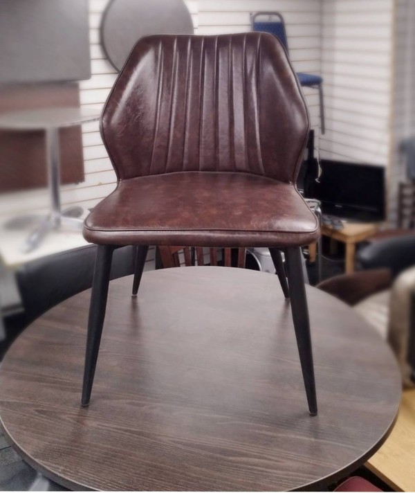Cafe Chairs brown Leather