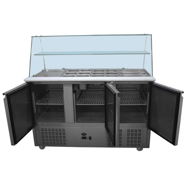 3 door bench fridge / Saladette for sale