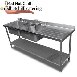 Stainless steel double sink