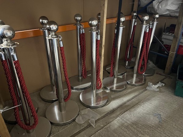 Chrome posts and Red rope VIP entrance