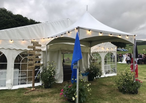 Marquee porch 3m x 3m