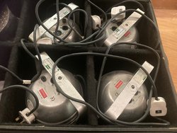 Par cans in a flight case