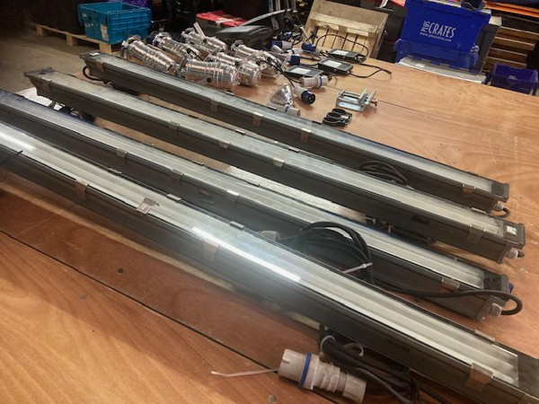 Catering tent strip lights
