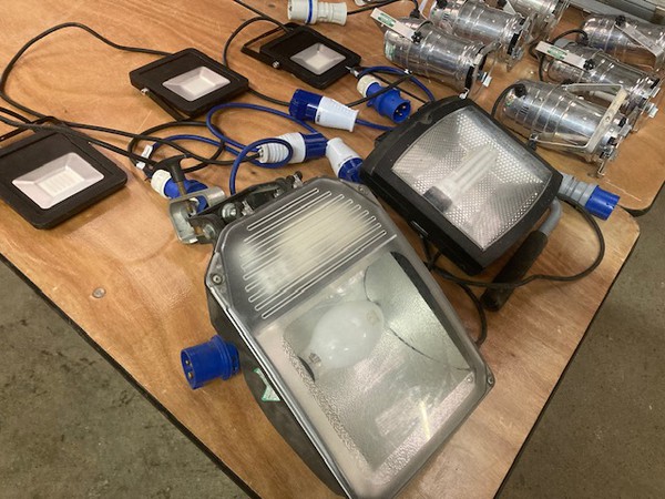 Flood lights for outside the marquee / parking area