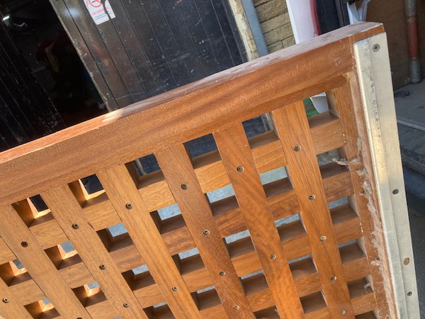 Dark wood trellis