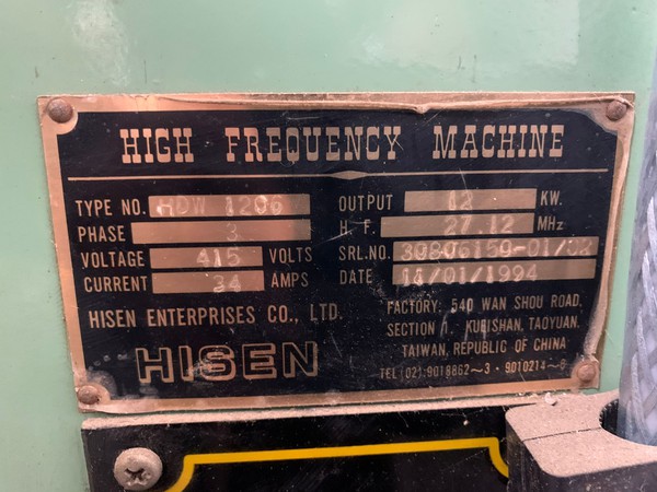 Hisen HDW1206 HF welder