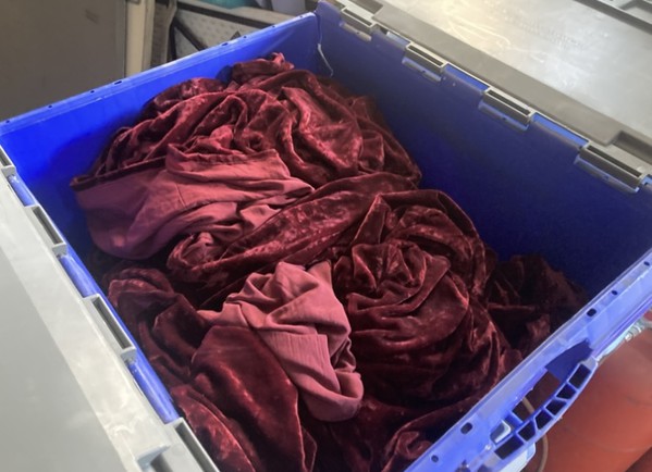 burgundy drapes