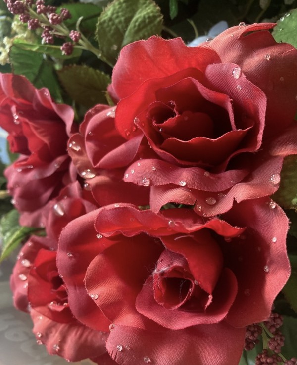 red flowers