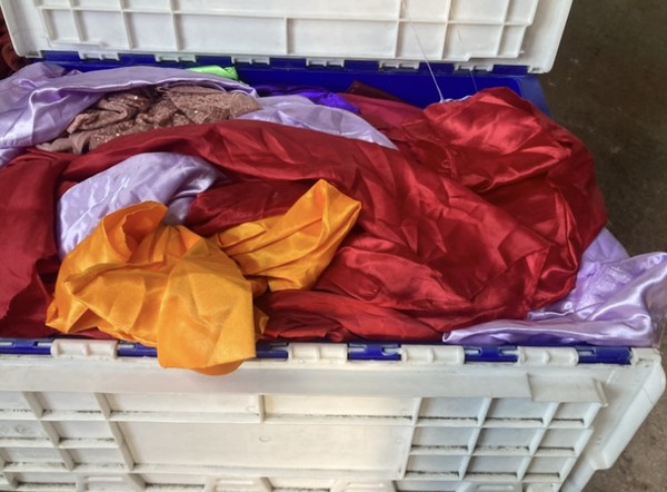 multi coloured fabrics