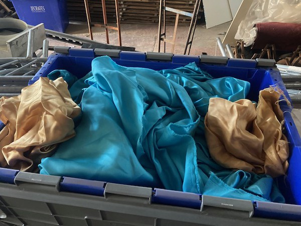 Blue and gold material