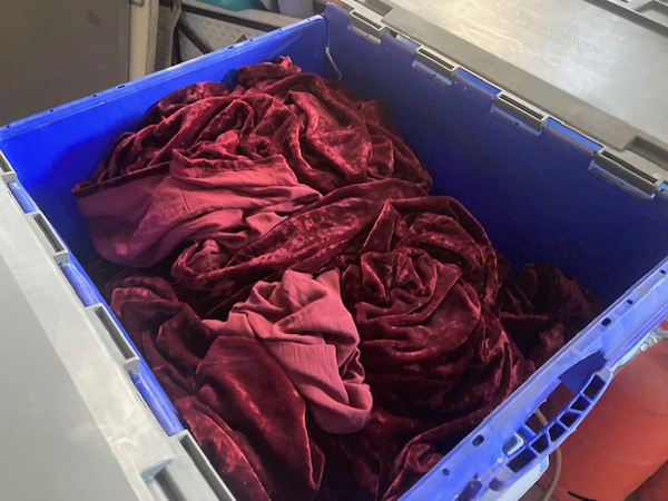 Red velvet material
