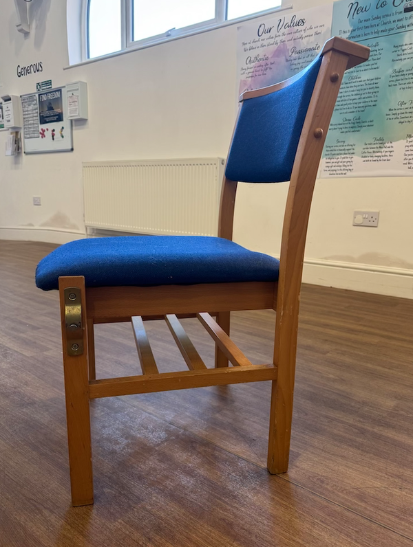 Blue Church Chairs