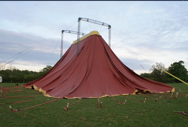 Red Italian circus big top