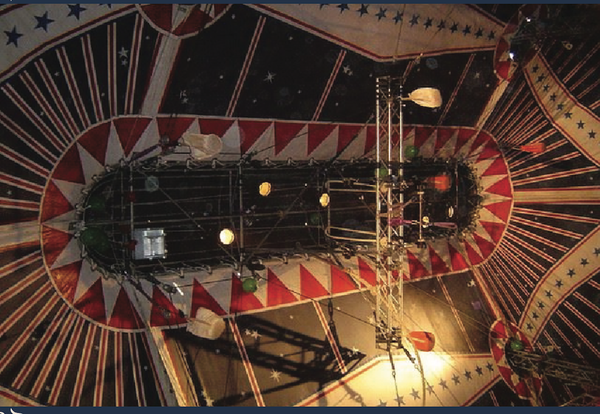Stars and stripes circus tent
