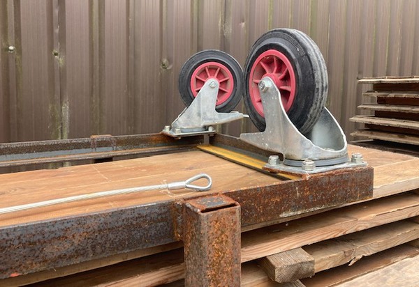 Used Wheeled Flooring Rack