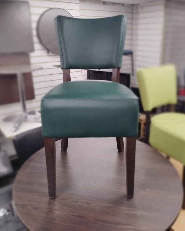 Olive green restaurant chairs