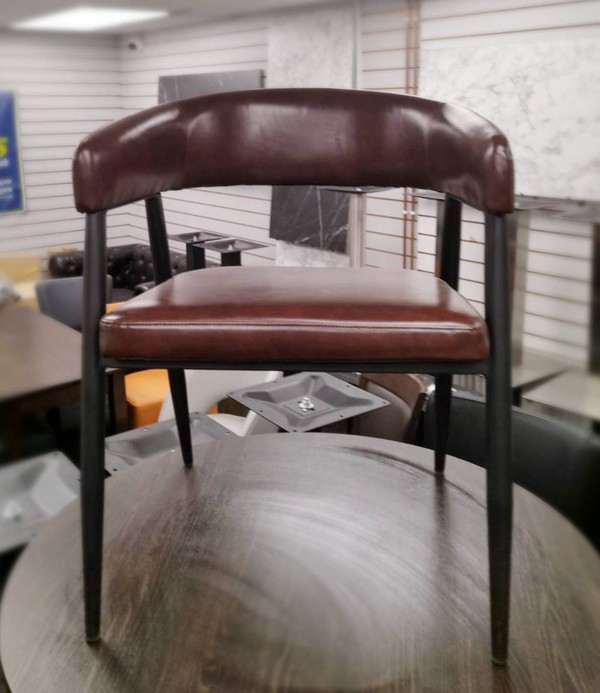 Leather chairs with arms