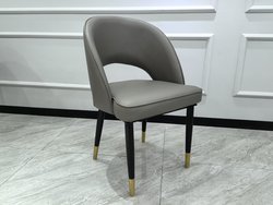 Grey leather restaurant chairs