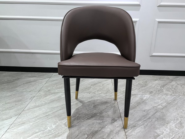 Brown leather restaurant chairs