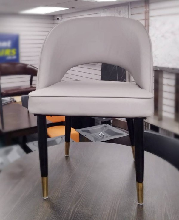 Cream leather cafe chairs