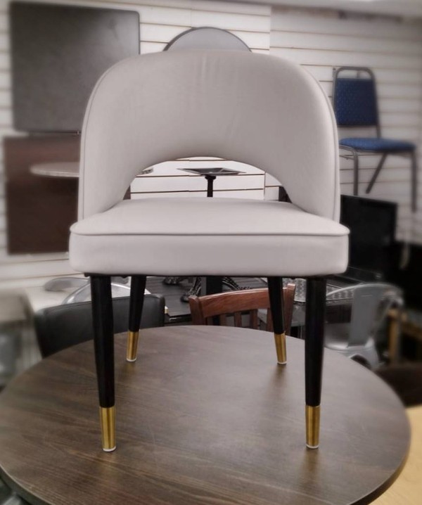 Cream leather restaurant chairs for sale