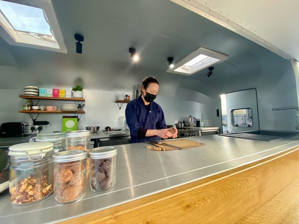 Nearly new film catering trailer for sale