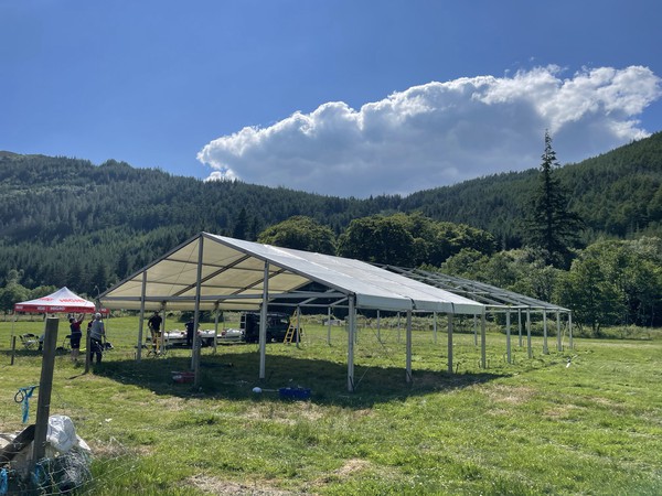 12m aluminium Roder marquee for sale