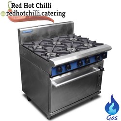 Six burner range cooker