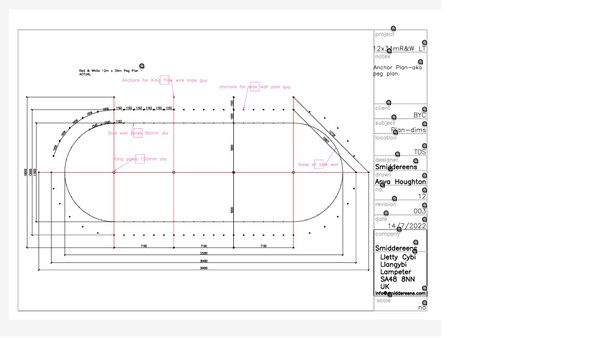 Anchor / Pegging plan for Smidderee marquee