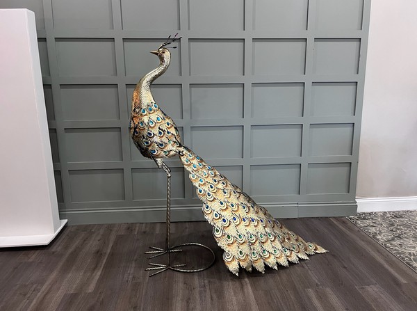 Large Gold Peacock Decorations