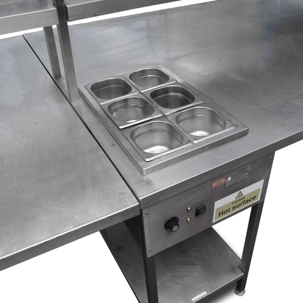 Chef's pass with bain marie