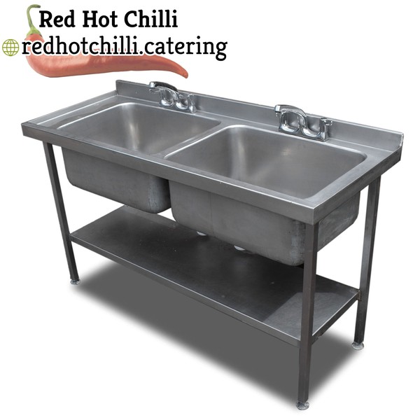 1.5m Stainless Steel Double Sink