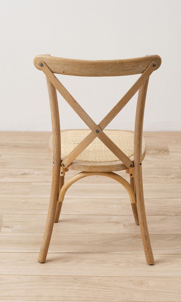 New Nordic Oak Crossback Chairs with Rattan Seat Pads For Sale