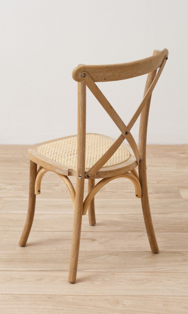 New Nordic Oak Crossback Chairs with Rattan Seat Pads For Sale