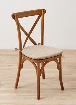 Cross Back Chairs With Pads For Sale