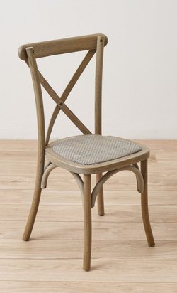 Grey Cross Back Chairs For Sale